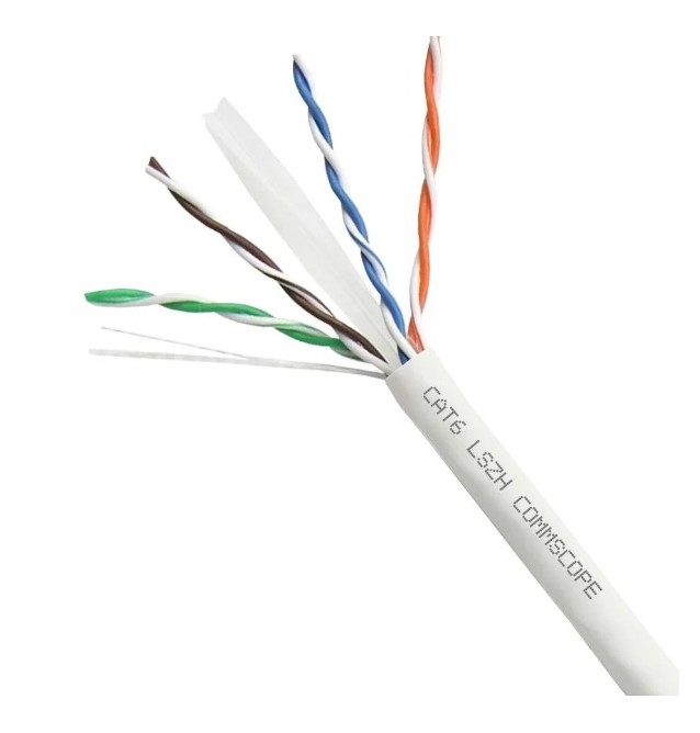 Deber Dar consumirse Caja de cable Cat.6 UTP LSZH color blanco CPR Dca ( 305 mts ) Commscope/AMP